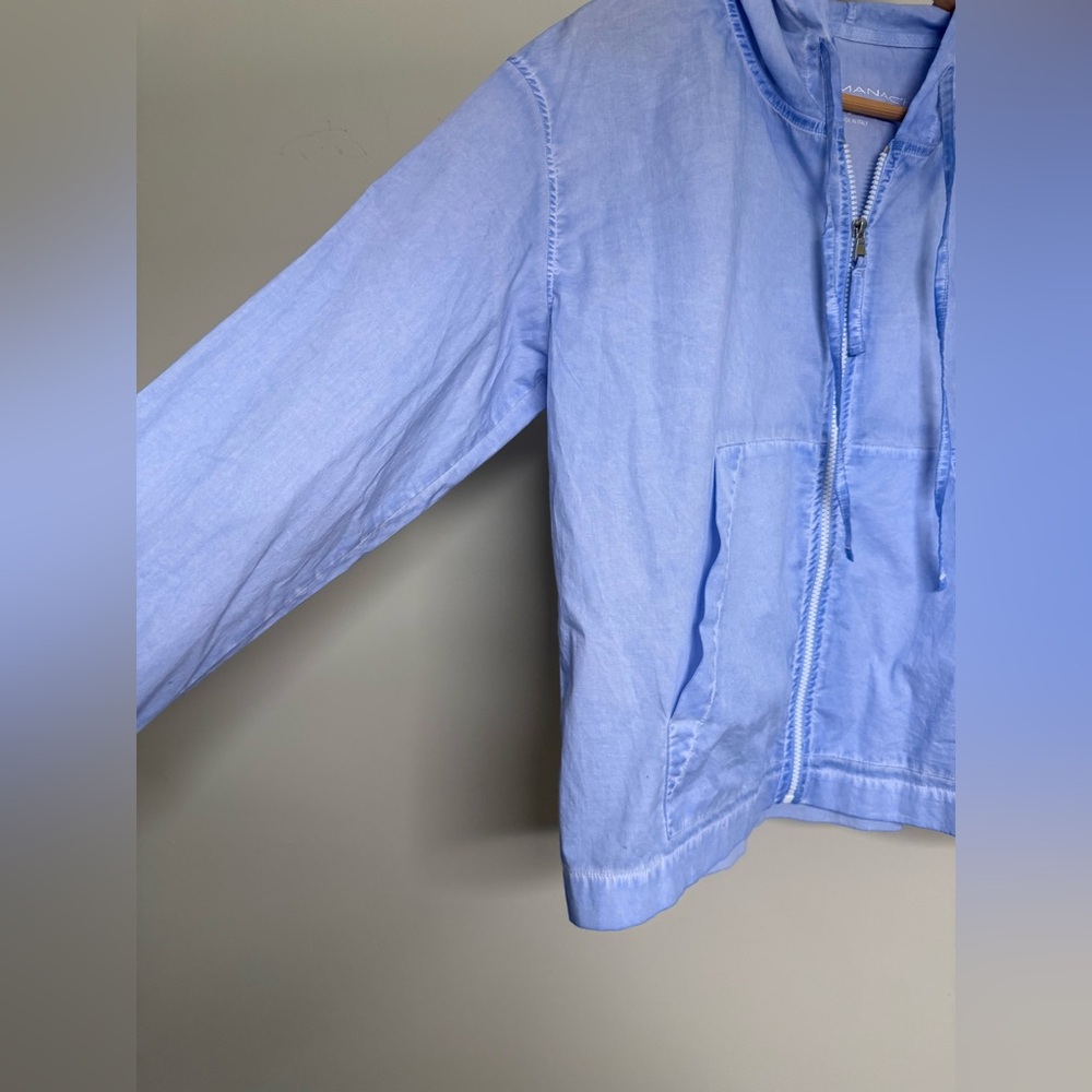 PLOUMANAC’H Light‎ Blue Women's Hooded Jacket size Small - Picture 5 of 12